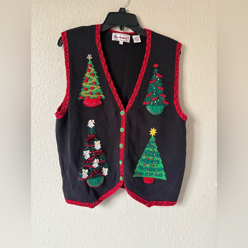 Bechamel Black and Red Knit Fabric
